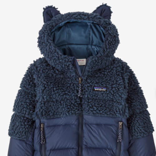 Patagonia Baby Hi-Loft Furry Friends Jacket (Navy, 12-18m)