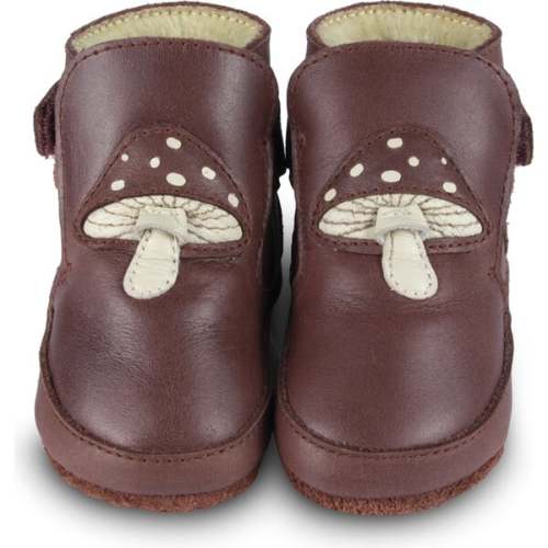 Mush Toadstool Classic Leather Lining Booties, Burgundy - Donsje Amsterdam | Maisonette