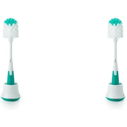 OXO Tot Bottle Brush with Nipple Cleaner and Stand - Teal, 1 Count (Pack of 2)