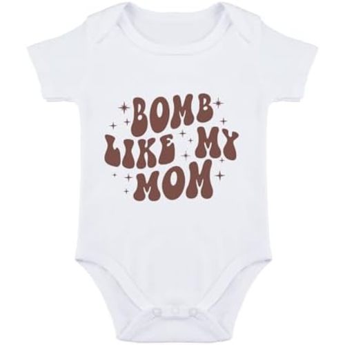Bomb Like My Mom Baby Bodysuit I Love My Mom Baby Bodysuit Retro Boho Baby Romper Baby Boy Girl Clothes