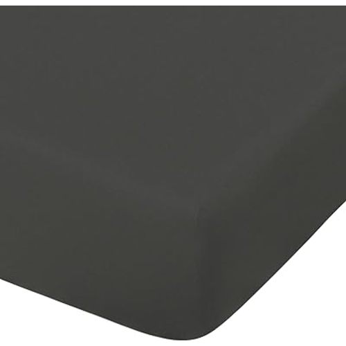 NTBAY 100% Brushed Microfiber Fitted Crib Sheet, Super Soft and Cozy 28x52 Crib Sheet for Standard Crib and Toddler Mattresses, Boys, Girls, Unisex, Dark Grey, 28x52 Inches