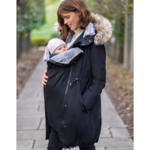 3 in 1 Winter Maternity Parka - Black (US size 6)