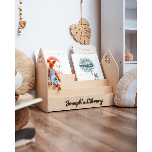 Montessori Bookshelf, Personalized Nursery Furniture, Wooden Kid's Toddler Bookcase, Baby Bookshelf, Kids Bookshelf, Baby Room Organization