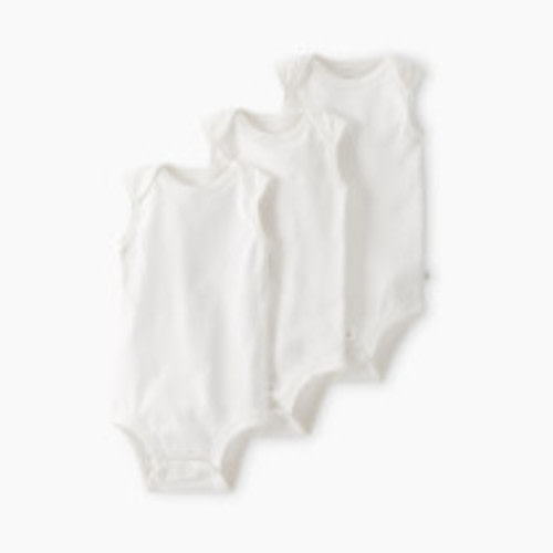 Carter's Little Planet Sleeveless Organic Cotton Bodysuits (3 Pack) - White, 6-9 M