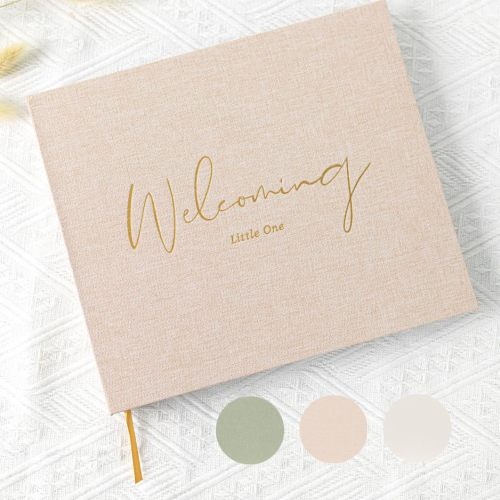 Linen Pregnancy Journal Keepsake Memory Book for Expecting Moms, Captures Every Milestones Through the Pregnancy till Babys 1st Year  Crafted with 160gsm Paper (Linen)