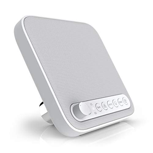 Pure Enrichment Wave Premium Sleep Sound Machine with USB Charger - Seamless Looping with 6 Soothing All-Natural Sounds, & Auto-Off Timer - Easily Portable for Travel (White) Patented Design