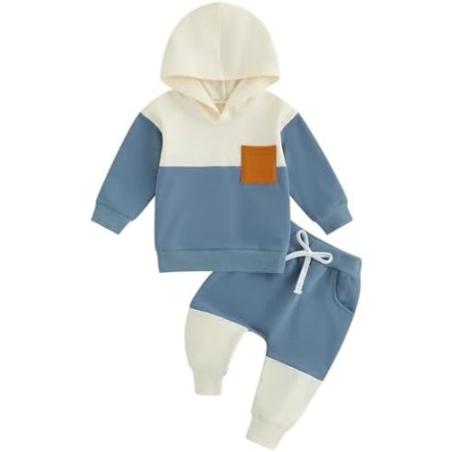 Tiaham Baby Boy Clothes Fashion Hoodie Outfits Hooded Tops Hoodies Sweatpant Kids Toddler Boys Pant Clothing Sets