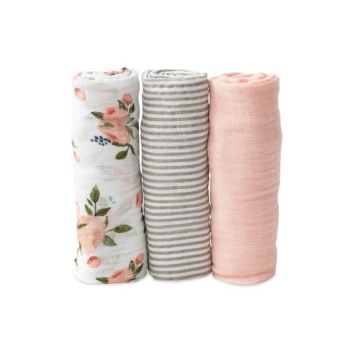 3-Pack Cotton Muslin Swaddle Blankets