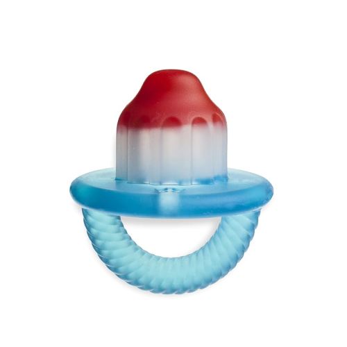 Itzy Ritzy Silicone Teensy Teether - Flexible, Soft & Hollow Baby Teething Toy with Easy-to-Hold Handle; Designed for Ages 3 Months and Up (Hero Pop)