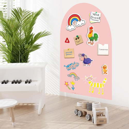 2025 New Magnetic Wall Decal Arch Set for wall , Upgraded Self-Adhesive Magnetic Chalkboard Wall Decal,chalkboard,lightpink 24*36inch
