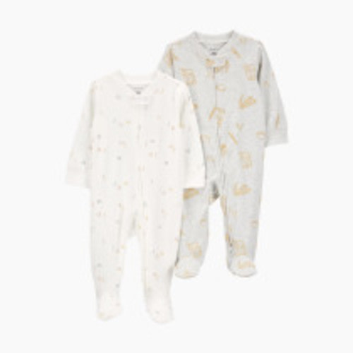 Carter's 2-Pack 2-Way Zip Cotton Blend Sleep & Plays - Assorted, 3 M