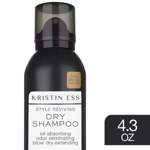 Kristin Ess Style Reviving Dry Shampoo Spray for Oily Hair with Vitamin C - 4.3 fl oz: Paraben-Free, Powder Form, Daily Use, Pear, Amber, Sandalwood