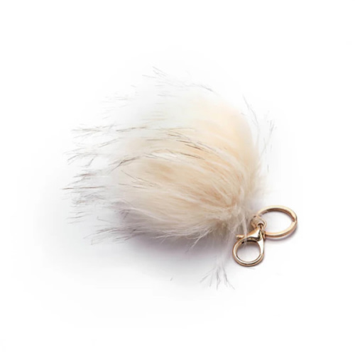 Faux Fur Pouf Bag Charm
