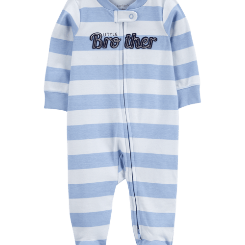Blue Baby Little Brother 2-Way Zip Cotton Sleeper | Carter’s Oshkosh Canada