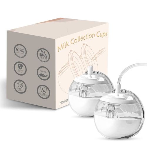 Wearable Silicone Milk Collection Cups,Closed System BreastMilk Collector Cup Works with Baby Buddha,Spectra,Medela,Ameda MYA,Zomee,Freemie(24mm-2PCS)