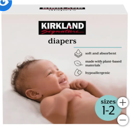 Kirkland Signature Diapers Sizes 1-2
