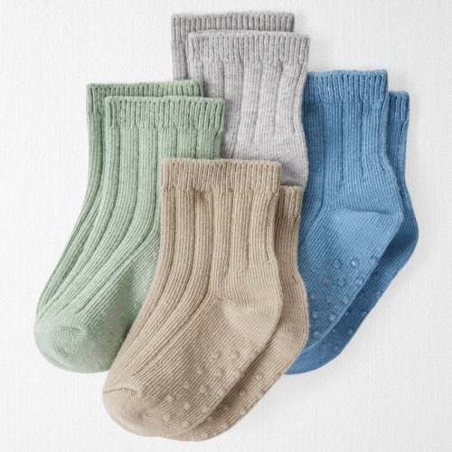 Multi Baby 4-Pack No-Slip Socks Made with Organic Cotton | Carter’s Oshkosh Canada