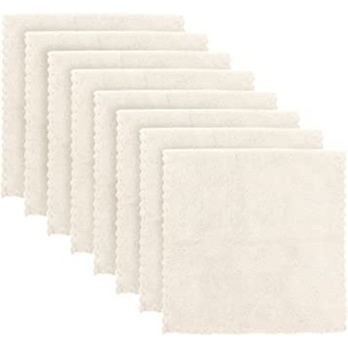 Super Soft Burp Cloths 8 Pack - Thick - Extra Absorbent - Perfect Size Large 20 X 10 Inch - Light and Easy to Carry - Milk Spit Up Rags - Burpy Cloths for Unisex, Boys, Girls, Newborn - Cream