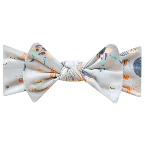 Copper Pearl Baby Stretchy Soft Knit Headband Bow 'Nightmare Before Christmas'