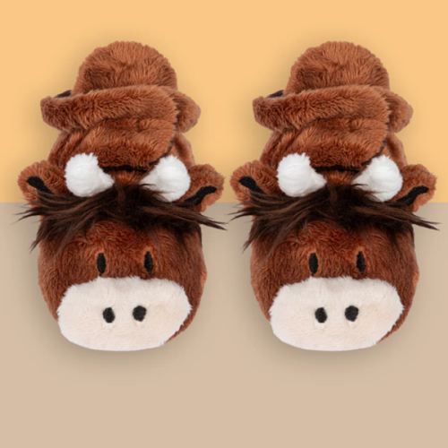 Neutral Highland Cow Booties
