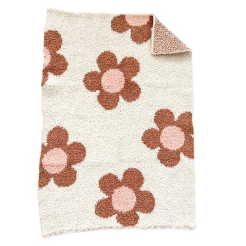 Plush Mini Blanket - Caramel Daisy