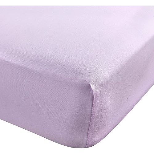 Abstract Cotton Crib Sheets - Fitted Crib Sheet for Standard Crib Mattress - Ultra Soft Crib Sheets for Boys Girls Baby - Universal - Snug Fitted - Cotton - 28"x52" (Solid Lavender)