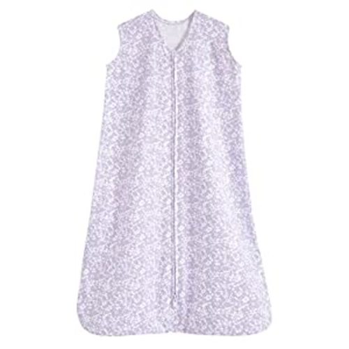 HALO Sleepsack 100% Cotton Wearable Blanket, TOG 0.5, Aster Flowers Purple, Medium