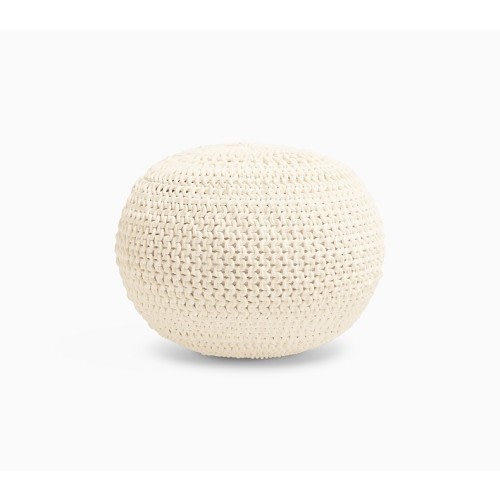 Knit Pouf Ottoman