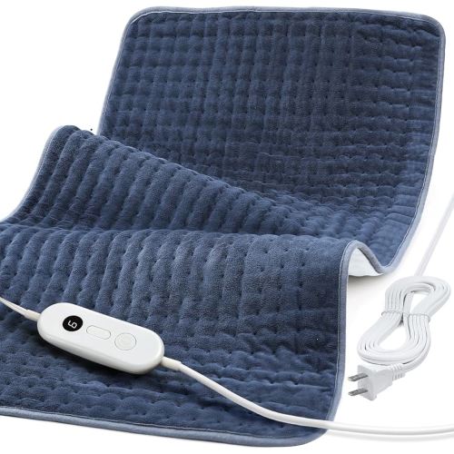 Heating Pad for Back Pain Relief, 17" X 33" XXX-Large Heating Pads for Cramps,Electric Heating Pad Xl with 6 Fast Heating Settings,Moist Dry Heat Options,Auto-Off,Machine Washable