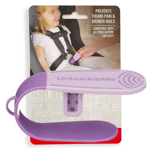 UnbuckleMe Car Seat Buckle Release Tool in Purple