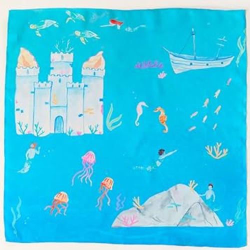 Sarah's Silks Mini Playmap | Under The Sea | 21" x 21" Silk