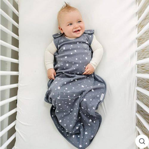 4 Season® Ultimate Baby Sleep Bag, Merino Wool & Organic Cotton, Star Gray