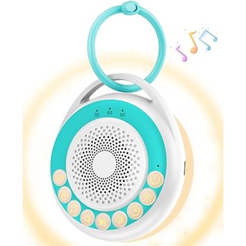 Portable Sound Machine Baby, Travel White Noise Machine Baby, Sound Machine for Sleeping