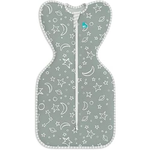 Love to Dream Swaddle UP, Silky-Lux 1.0 TOG, Super Soft, Luxurious 100% Viscose from Bamboo, Allow Baby to Sleep in Their Preferred Arms Up Position, Snug Fit Calms Moro Reflex, 5-8.5 lbs, Olive