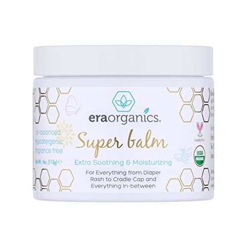 Era Organics Healing Ointment for Babies - USDA Certified Organic Natural Gentle Moisturizer for Sensitive Skin Prone To Baby Eczema, Cradle Cap (Infant Seborrheic Dermatitis), Rashes & Hives (4 oz.)