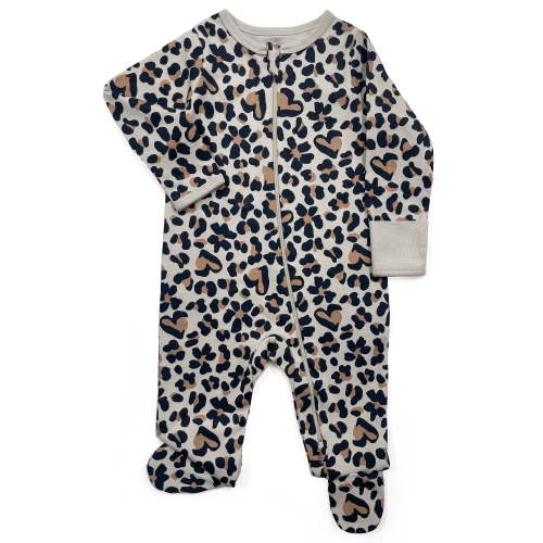 Wonder Nation Baby Gender Neutral Zip Front Footed Sleep N Play Pajamas, 2-Pack, Sizes Preemie-6/9 Months