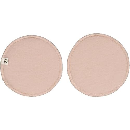 Organic Merino Wool Nursing Pads - Soft, Heat-Regulating, Fluid-Transporting, Reusable, Naturetexx® Plasma & GOTS Certified, Enzyme-Free, Machine Washable (Spa Rose, Medium)