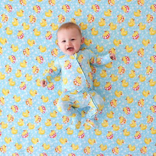 Rubber Ducky Footie Zippered One Piece 0-3