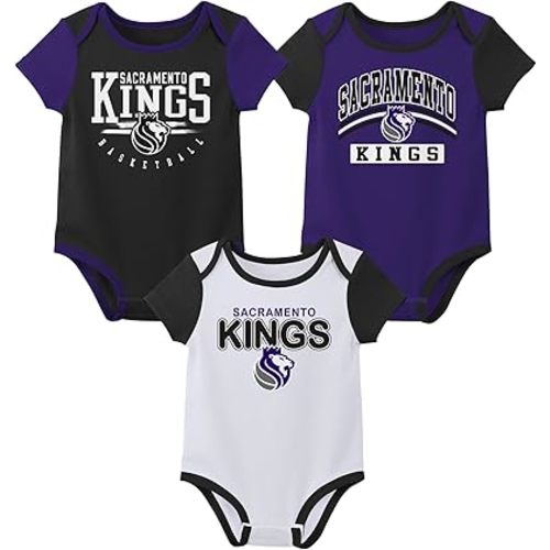 Outerstuff NBA Teams Newborn Baby and Infant Short Sleeve Bodysuit Variety 3-Pack (0-18m)