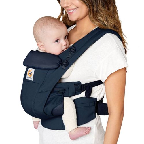 Ergobaby Omni Dream All Carry Positions Soft Touch Cotton Baby Carrier for Newborn to Toddler - Midnight Blue