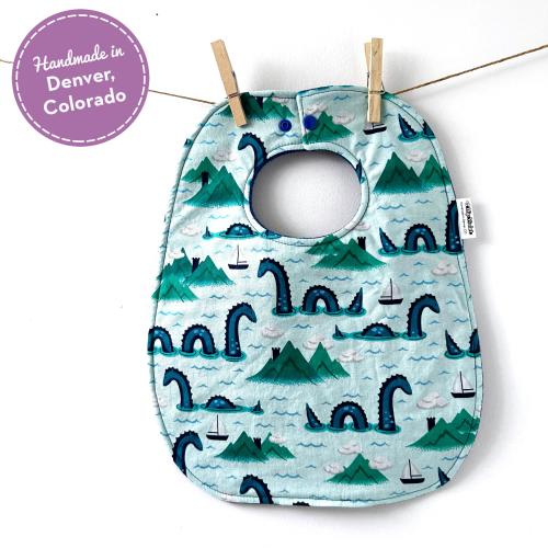 Dragon Baby Gift - Loch Ness Monster Baby Bib - Sea Serpent Baby Gift - Mythical Creature Baby Bib - Dragon Toddler Bib