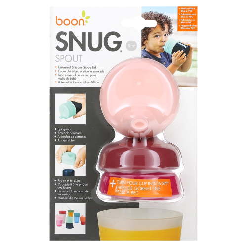 Boon Snug Spout, Universal Sippy Lid, 9 Months +, 3 Lids