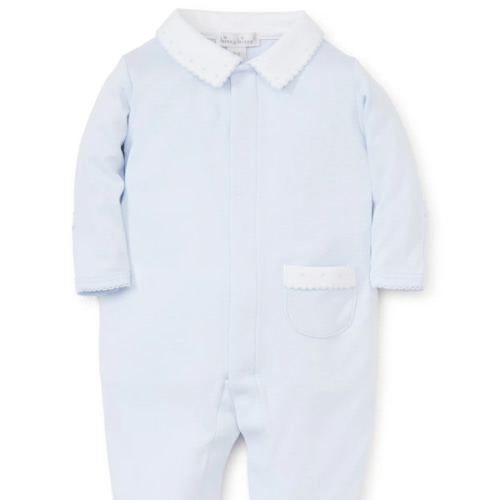 Blue Kissy New Beginnings Footie w/Collar 3-6M