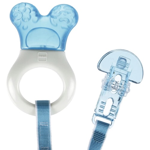 Amazon.com : MAM Mini Cooler Teether with Clip Baby Teether, Cooling Mechanism Soothes Sore Gums, Relieves Teething Symptoms in Babies 2+ Months, 1 Pack, 2+ Months, Boy : Baby Teether Toys : Baby