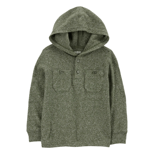 Baby Solid Cotton Blend Long-Sleeve Fashion Top - Green - OshKosh | Carter's