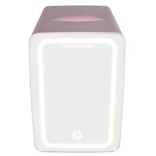 Frigidaire 9 Can Beauty Lighted Mirror Countertop Mini Fridge Pink: Skincare & Makeup Cosmetic Refrigerator, 10l Capacity
