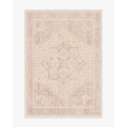 Kamran Soft Pink Washable Flatwoven Rug | Ruggable