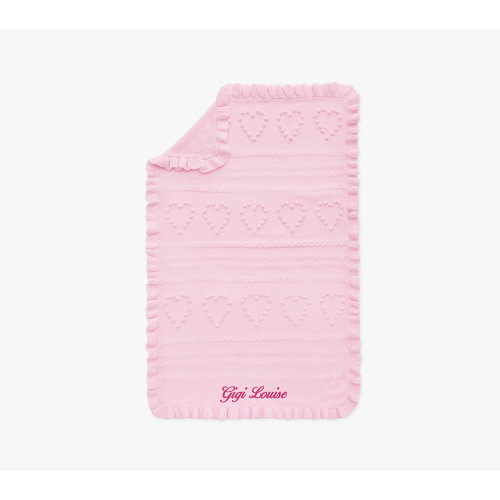 LoveShackFancy Textured Hearts Baby Blanket