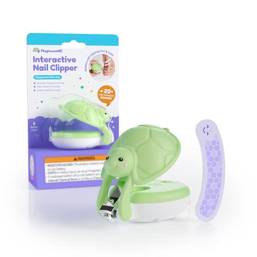 Interactive Baby Nail Clipper for Newborn, Infant & Toddler - Ergonomic Nail Trimmer with Safety Latch, 20+ Optional Sounds, Bonus Nail File, Baby Nail Care Kit