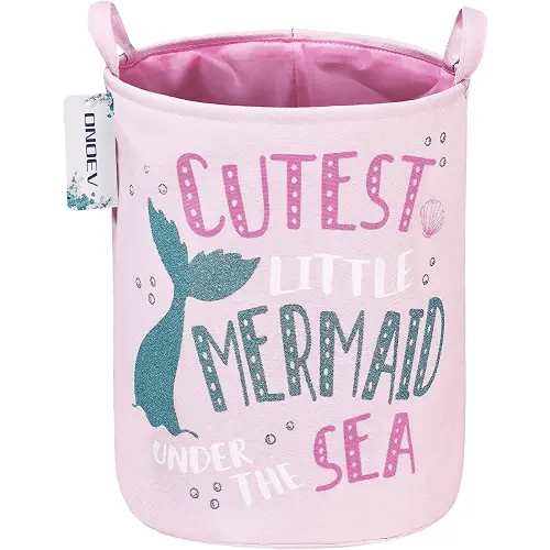 Round Thickened foldable storage basket、laundry Hampers with handle、gift basket,suitable for children's room and toy storage (Thick fish)